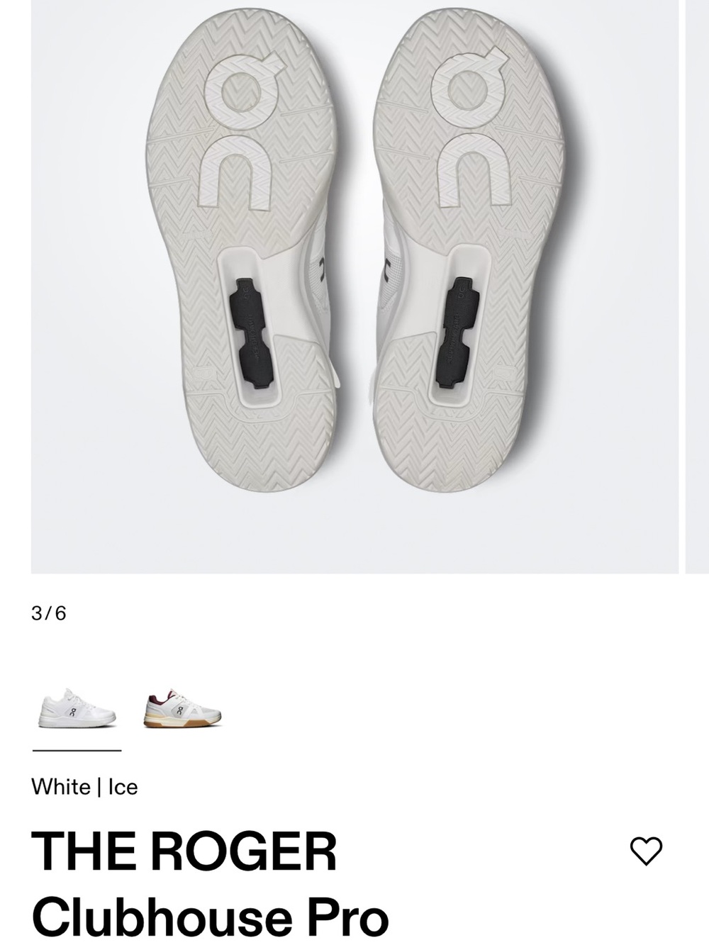 Brand New On The Roger Clubhouse Pro Size 9 in White/Ice color - Picture 10 of 10